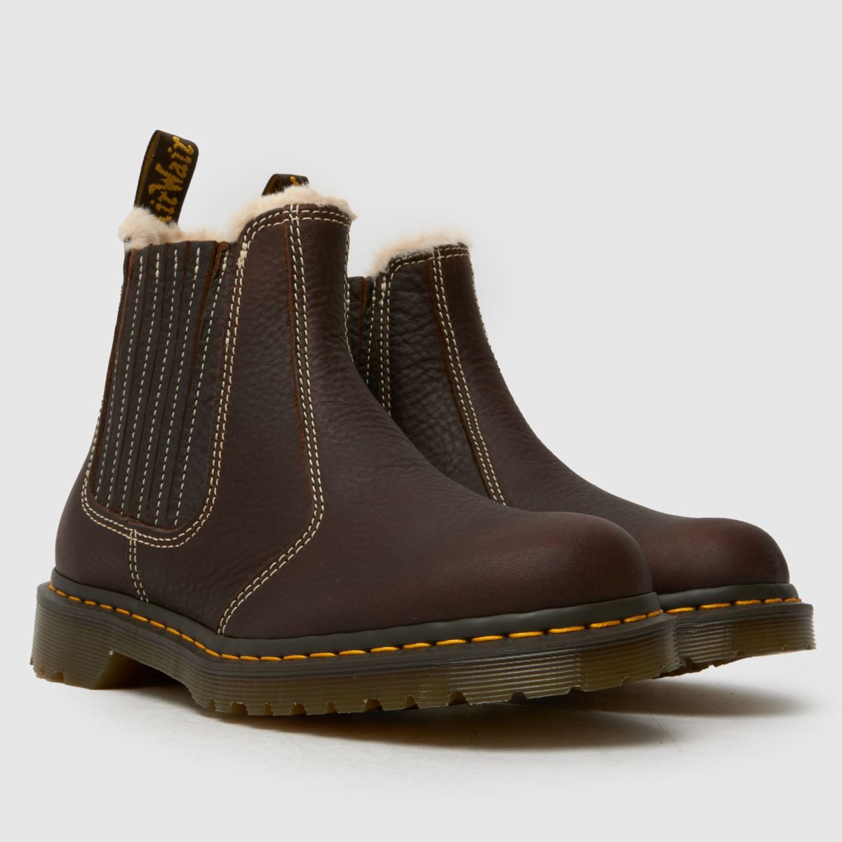 Womens Dark Brown Dr Martens 2976 Leonore II Chelsea Boots | schuh