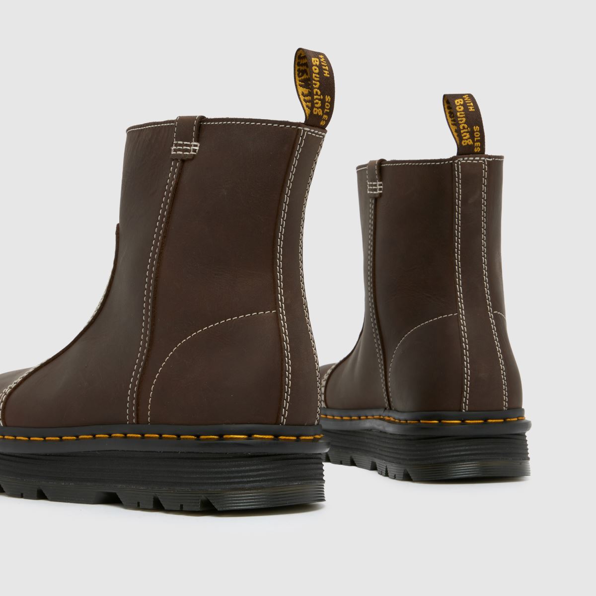 Dr. Martens リガーブーツ　ブラウン Womens Dark Brown Dr Martens Zebzag Rigger Boots | schuh