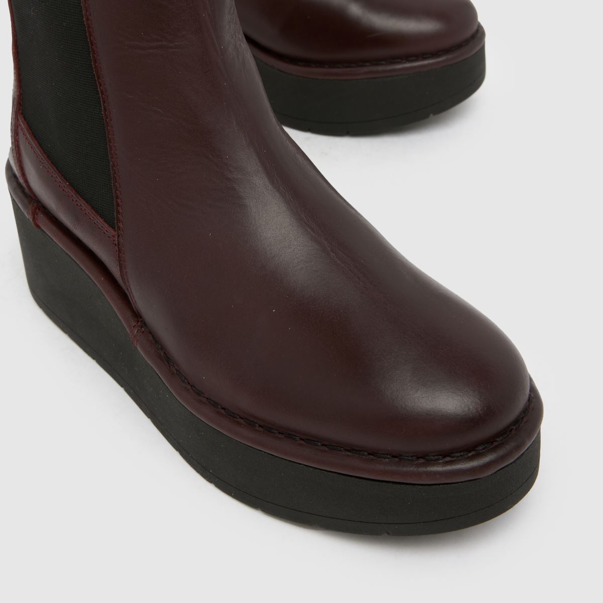 Fly London Hagu Platform Chelsea in Burgundy Fly London Hagu Platform Chelsea 4