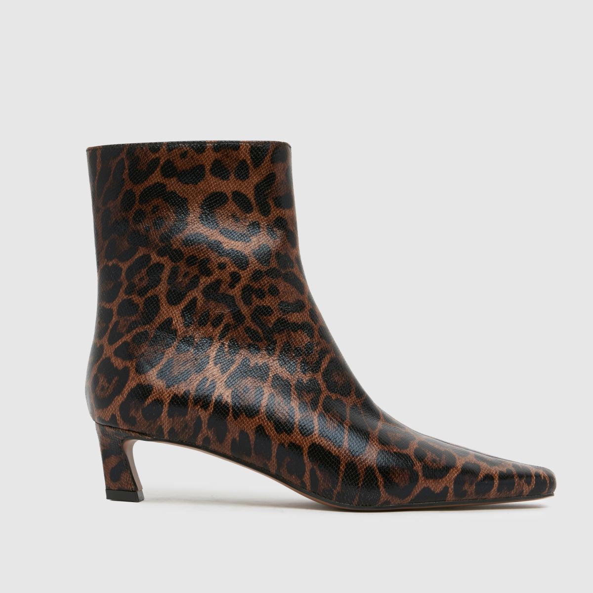 Click to view product details and reviews for Schuh Bexley Kitten Heel Boots In Brown Multi.