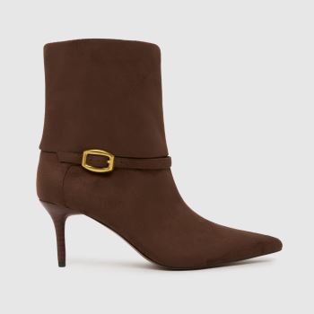 schuh Brown Brodie Buckle Formal Womens Boots