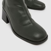 schuh Wide Fit Brie Sock in Dark Green schuh Brie Sock,3 of 4