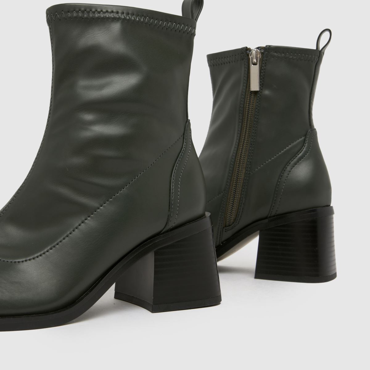 schuh Wide Fit Brie Sock in Dark Green schuh Brie Sock 7