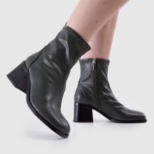 schuh Wide Fit Brie Sock in Dark Green schuh Brie Sock,2 of 4