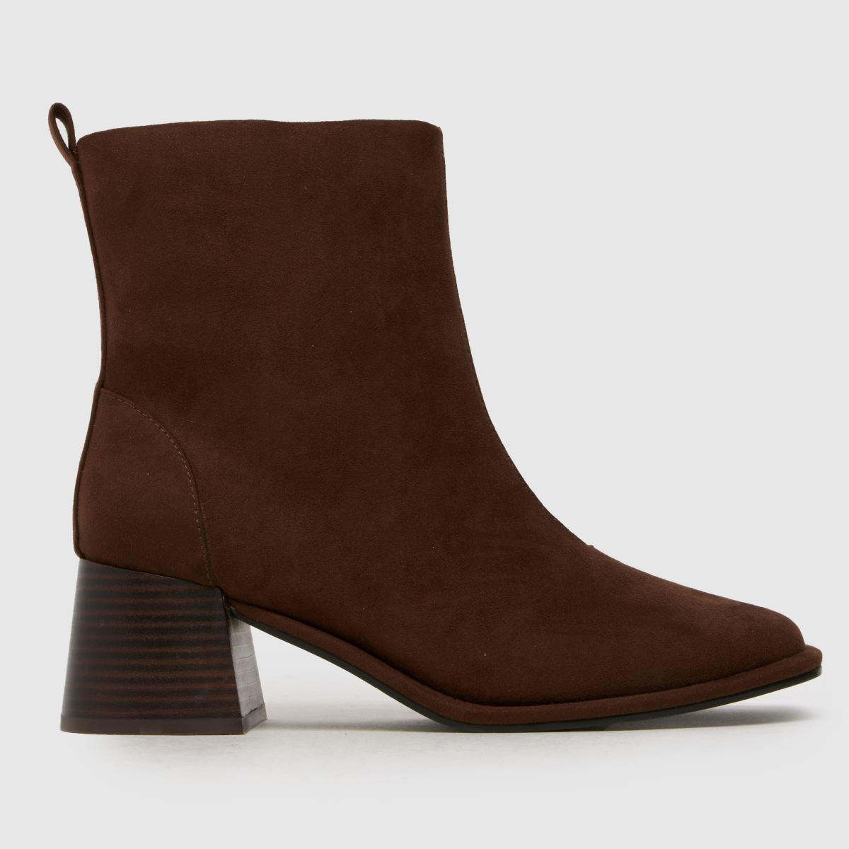 Click to view product details and reviews for Schuh Bowie Block Heel Boots In Brown.