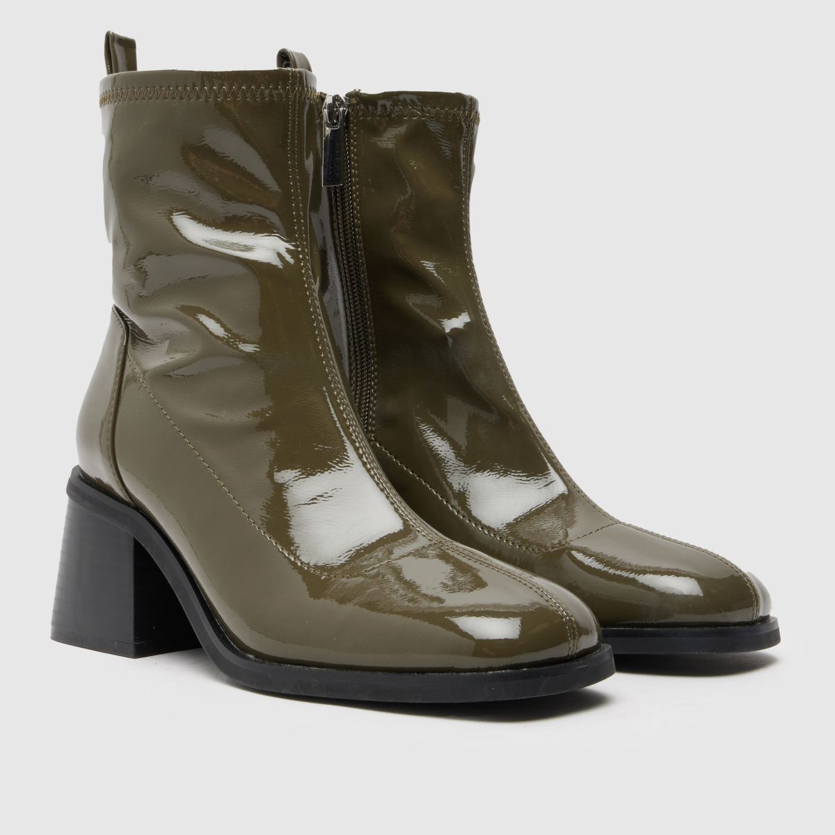 schuh Briony Block Heel in Khaki schuh Briony Block Heel 3