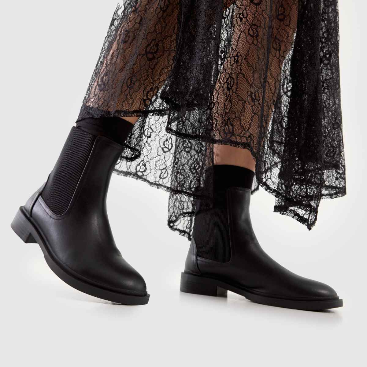 Damen schuh Schwarz Astrid Leather Chelsea Boots schuh Astrid Leather Chelsea 8