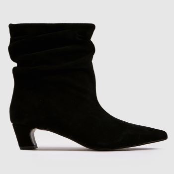 schuh Black Bluebell Suede Slouch Womens Boots