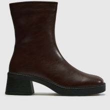 schuh Beauty Square Toe Chunky Boot in Burgundy schuh Beauty Square Toe Chunky Boot,1 of 4
