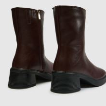 schuh Beauty Square Toe Chunky Boot in Burgundy schuh Beauty Square Toe Chunky Boot,4 of 4