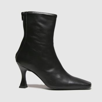schuh black brody square toe leather boots schuh black brody square toe leather boots