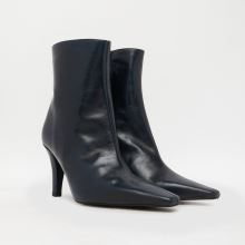 schuh Brunelle Leather Heeled Boot in Navy schuh Brunelle Leather Heeled Boot,2 of 4