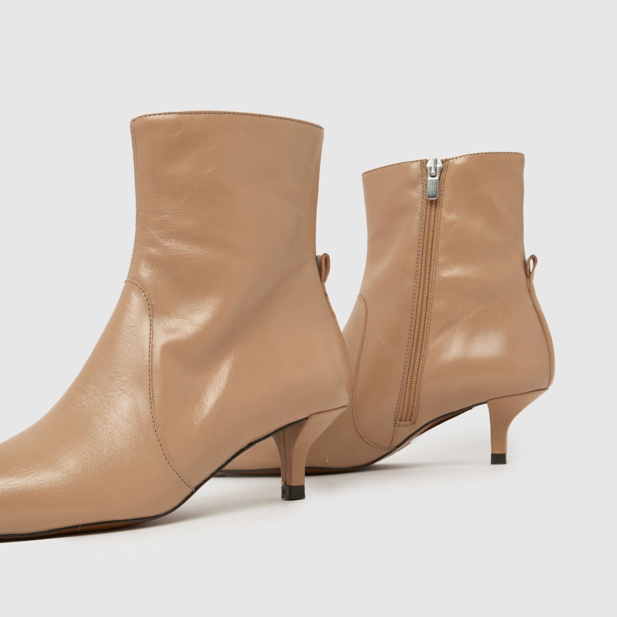 schuh Bowden Leather Heeled in Natural schuh Bowden Leather Heeled 7