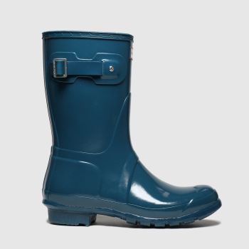 hunter navy original short gloss boots hunter navy original short gloss boots
