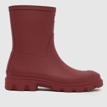 HUNTER BOOTS Downpour Short in Burgundy HUNTER BOOTS Downpour Short,1 of 4