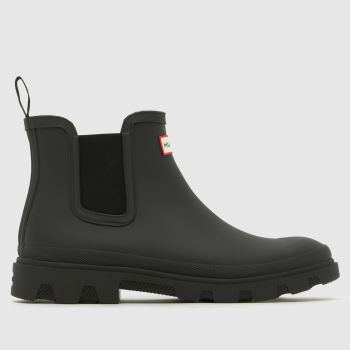 HUNTER BOOTS Black Downpour Chelsea Womens Boots