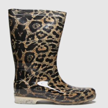 schuh beige & brown wendy leopard wellington boots schuh beige & brown wendy leopard wellington boots