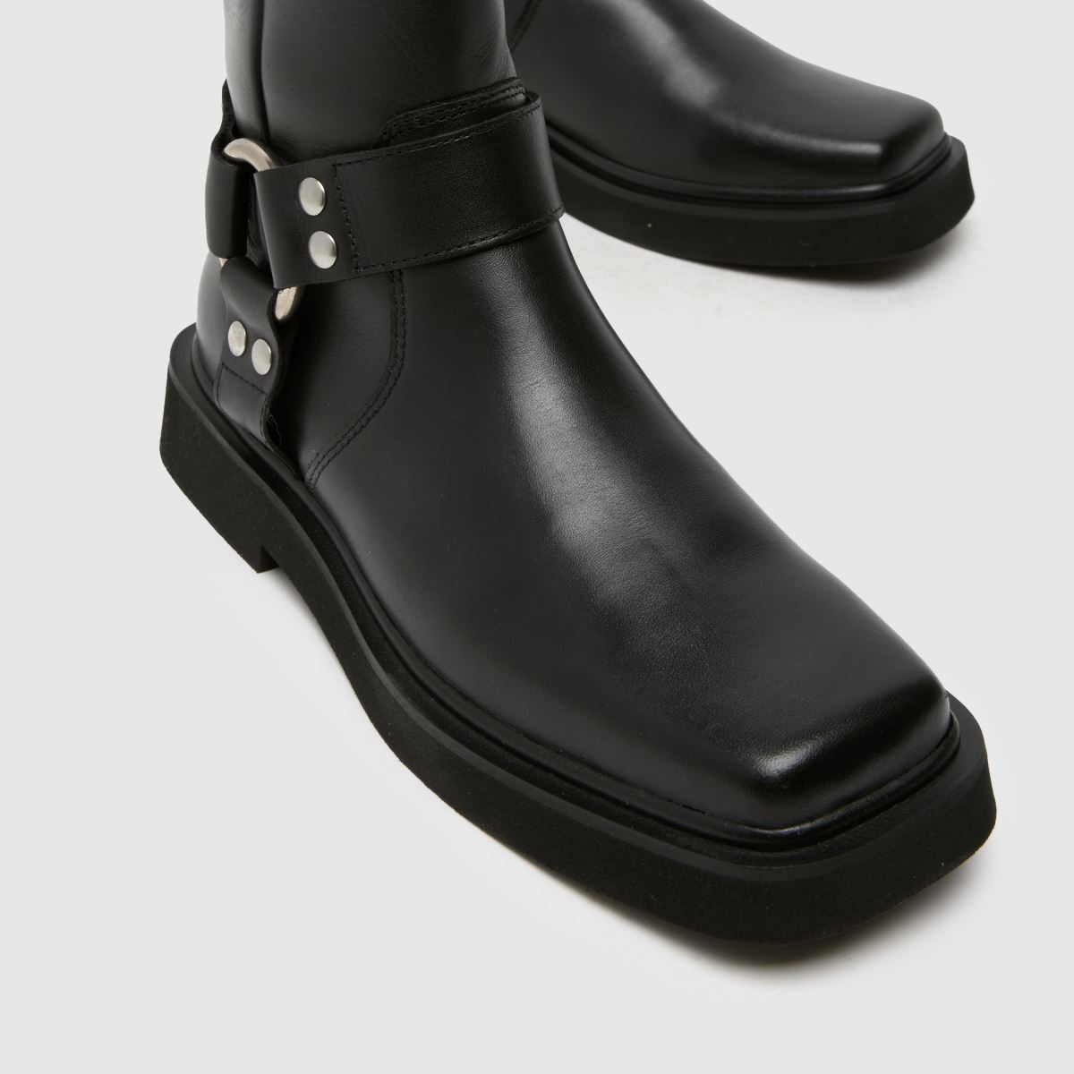 Damen schuh Schwarz Cowan Sqaure Toe Hardwear Boots schuh Cowan Sqaure Toe Hardwear 4