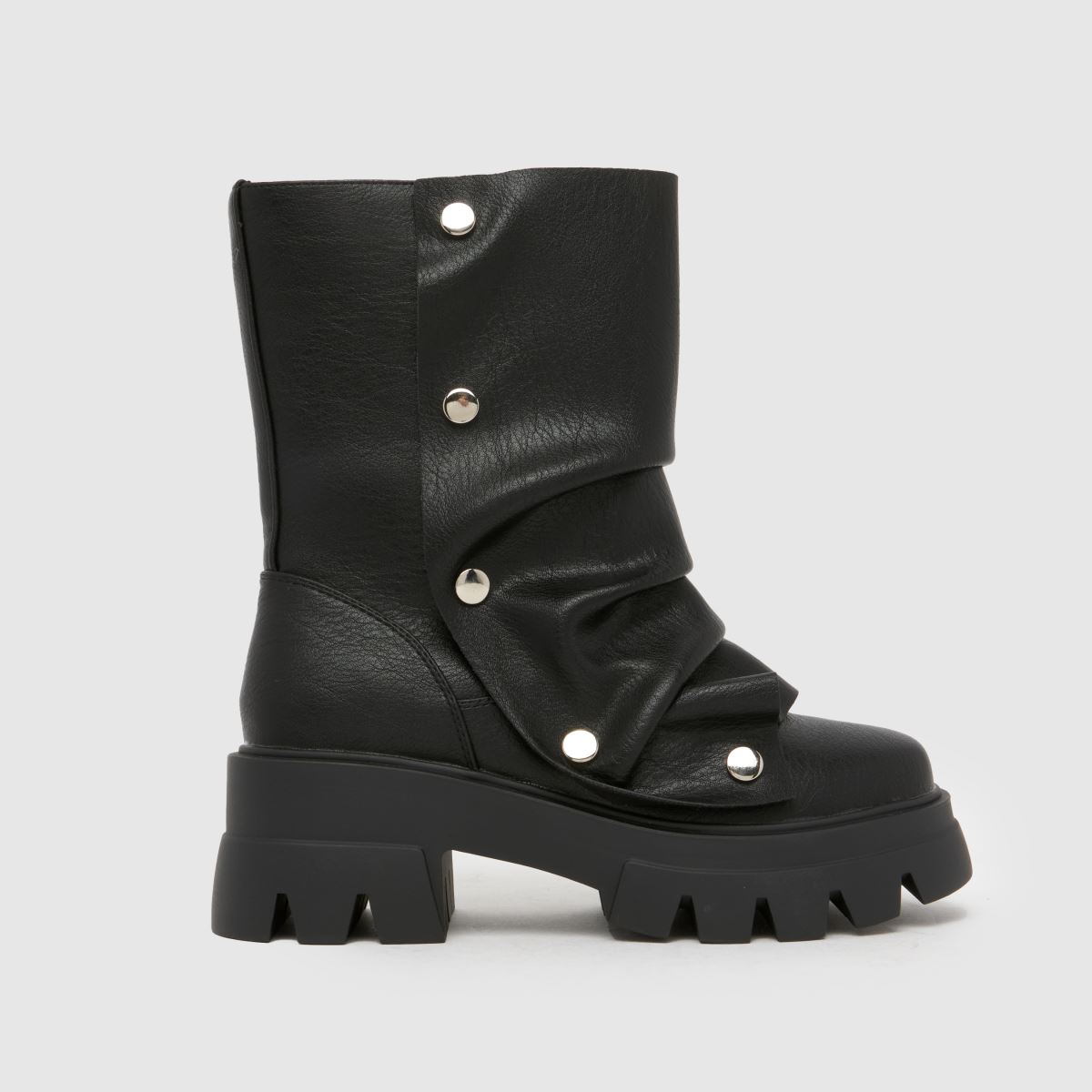 Click to view product details and reviews for Azalea Wang Bharti Ruched Combat Boots In Black.