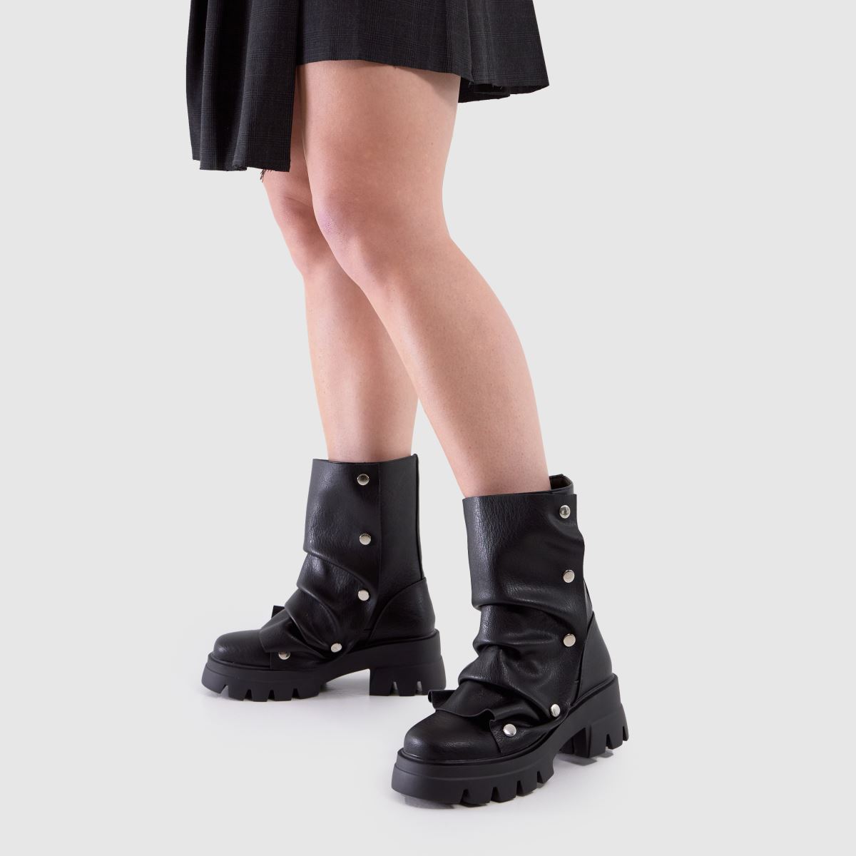 Azalea Wang Bharti Ruched Combat in Black Azalea Wang Bharti Ruched Combat 8