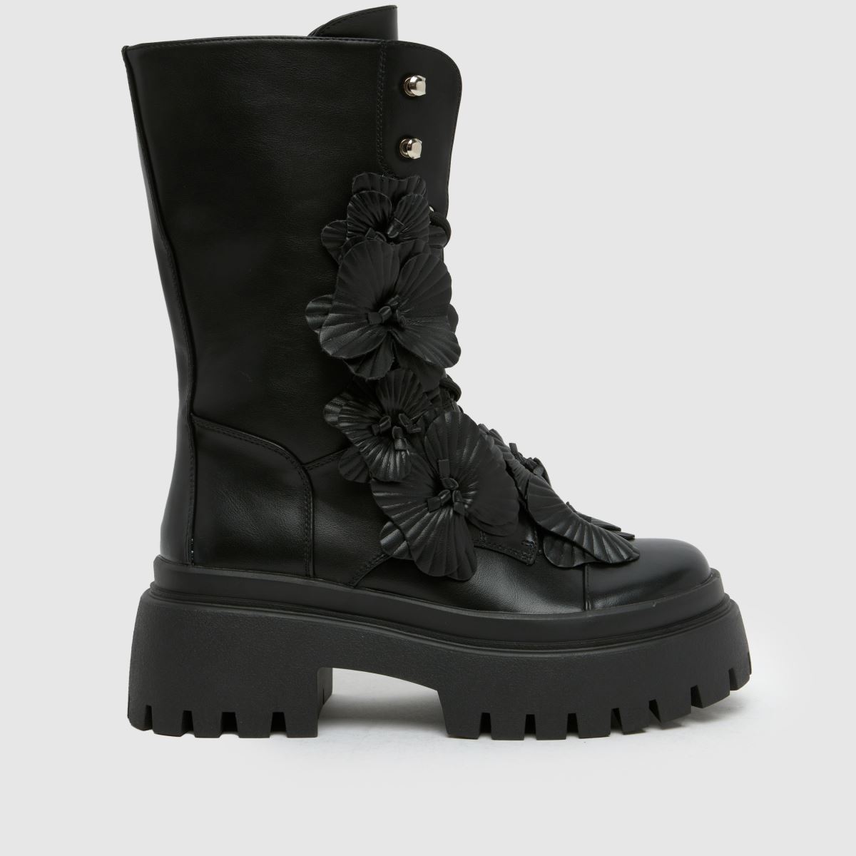 Click to view product details and reviews for Azalea Wang Devoir Floral Boots In Black.