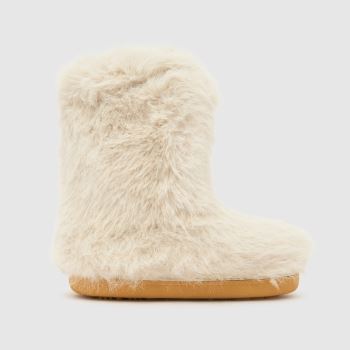 Azalea Wang Natural Dipa Fur Womens Boots