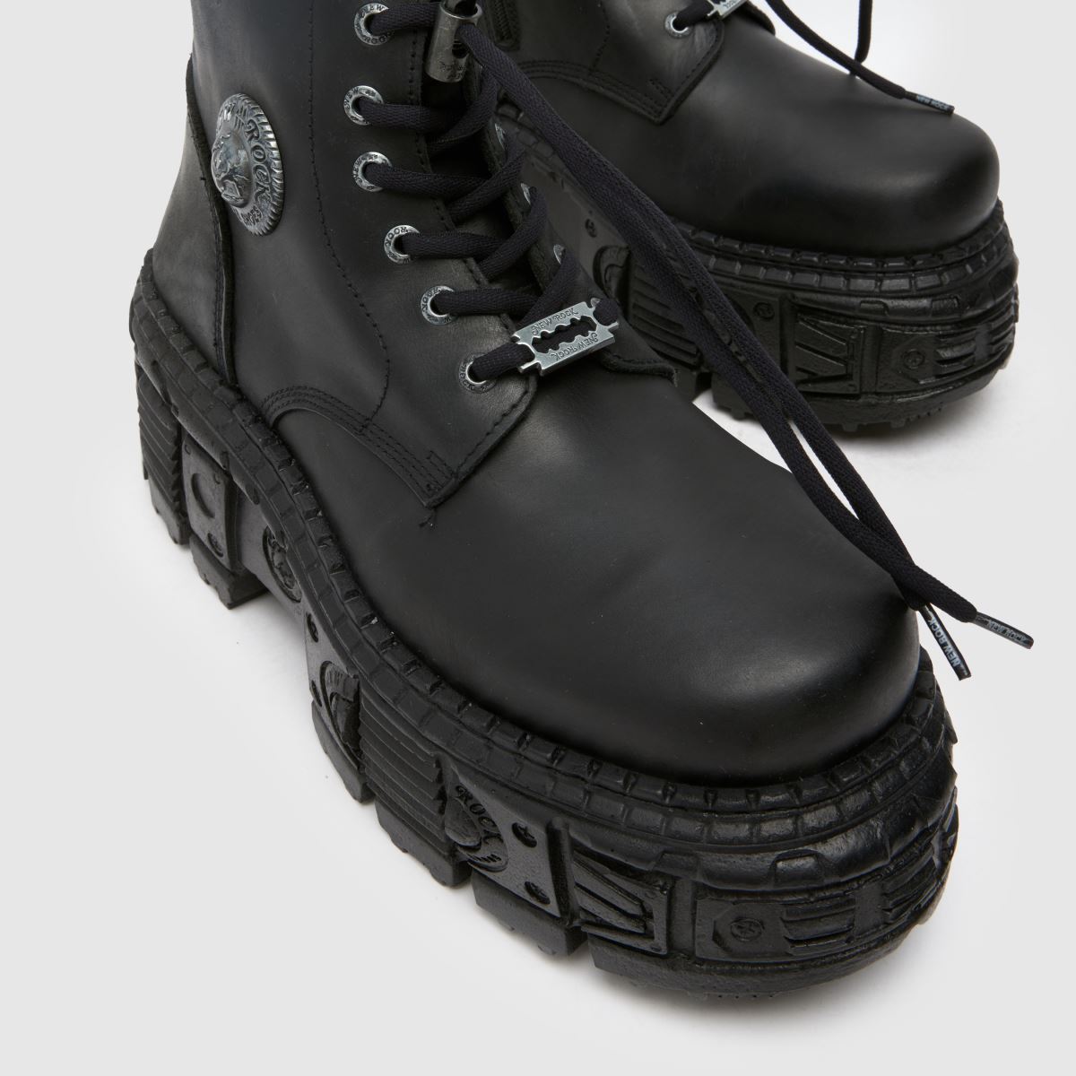 激レア BOOTJUNK Lサイズ ブラック Womens Black NEW ROCK Tank Boots | schuh