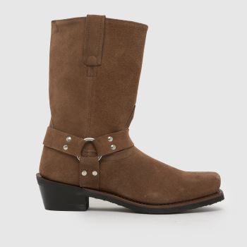 Old West Brown Biker Womens Boots