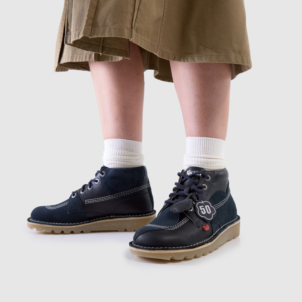 Kickers Classics Kick Hi Stitch in Navy Kickers Classics Kick Hi Stitch 8