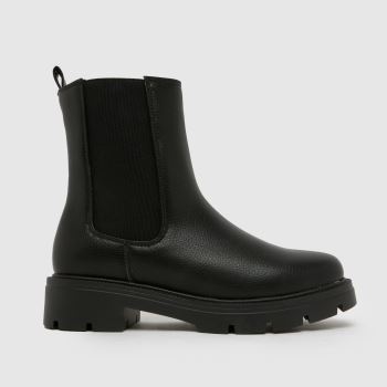 schuh Black Wide Fit Abbie Chelsea Womens Boots