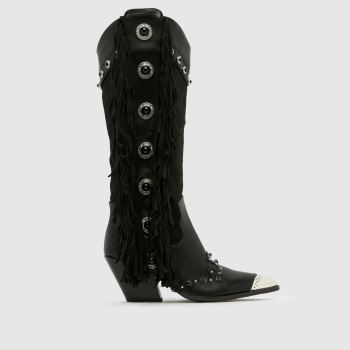 Azalea Wang Black Pelagius Knee Womens Boots