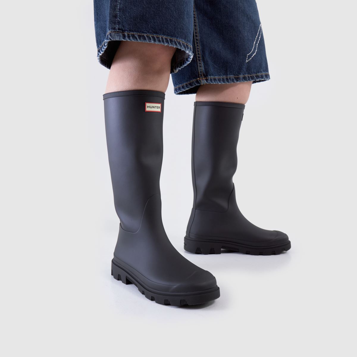 Womens Black HUNTER BOOTS Downpour Tall Boots | schuh