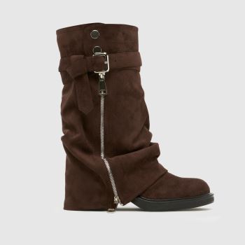 SIMMI Brown Lowry Ruched Womens Boots
