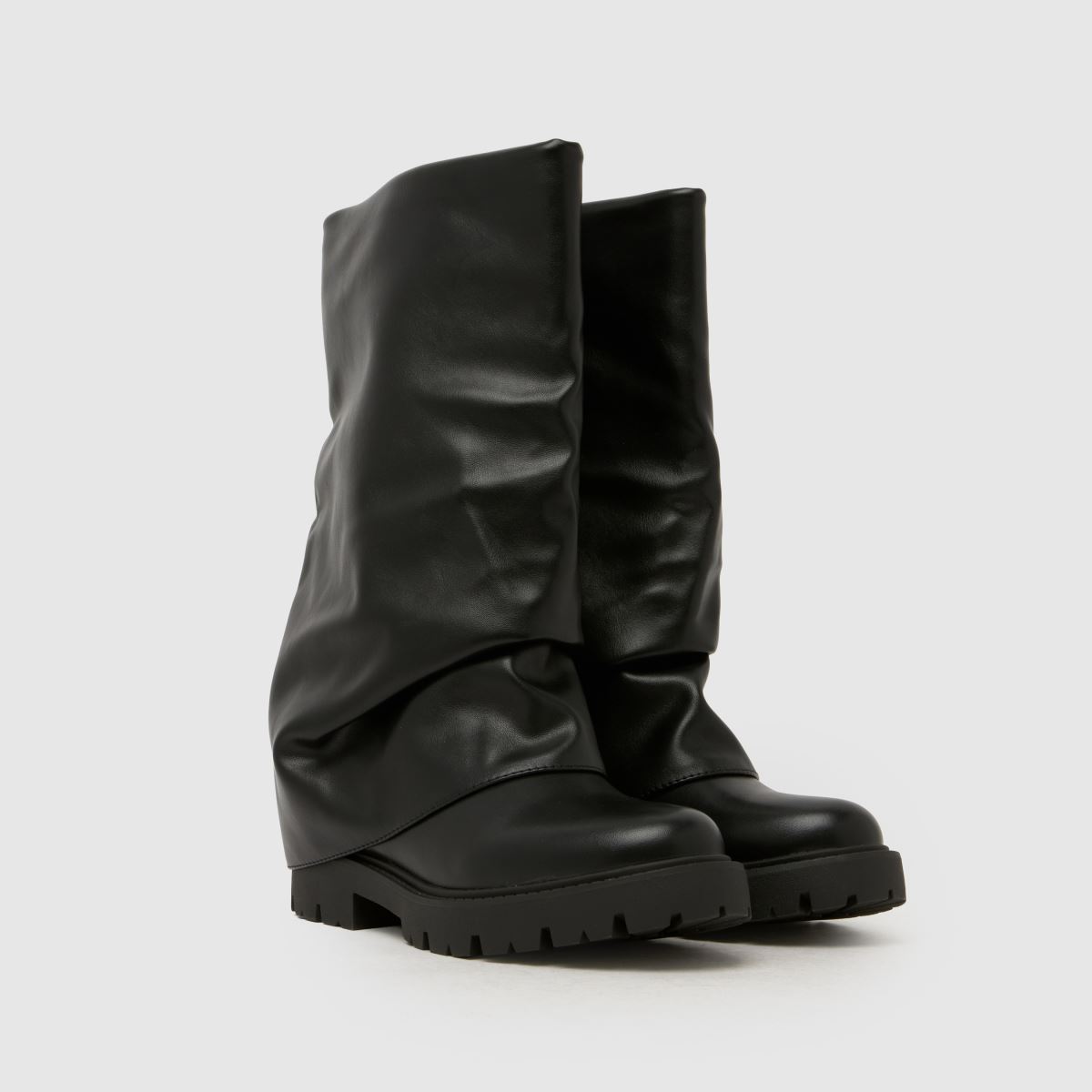 schuh Dartford Ruched Skirt Boot in Black schuh Dartford Ruched Skirt Boot 3
