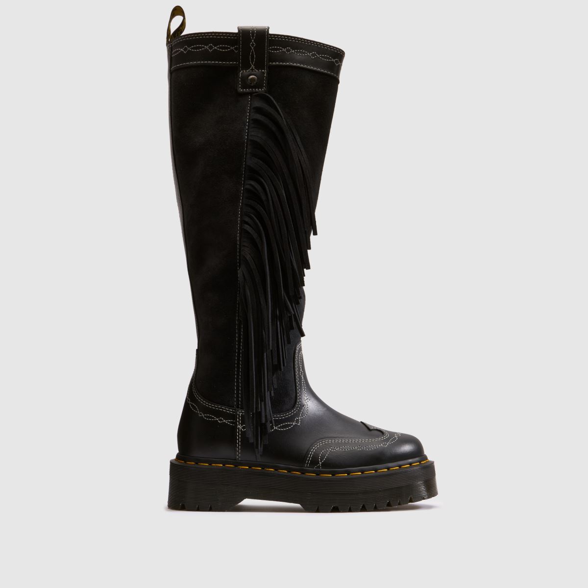 Dr. Martens Fringe Hi Pull On Boots in Black