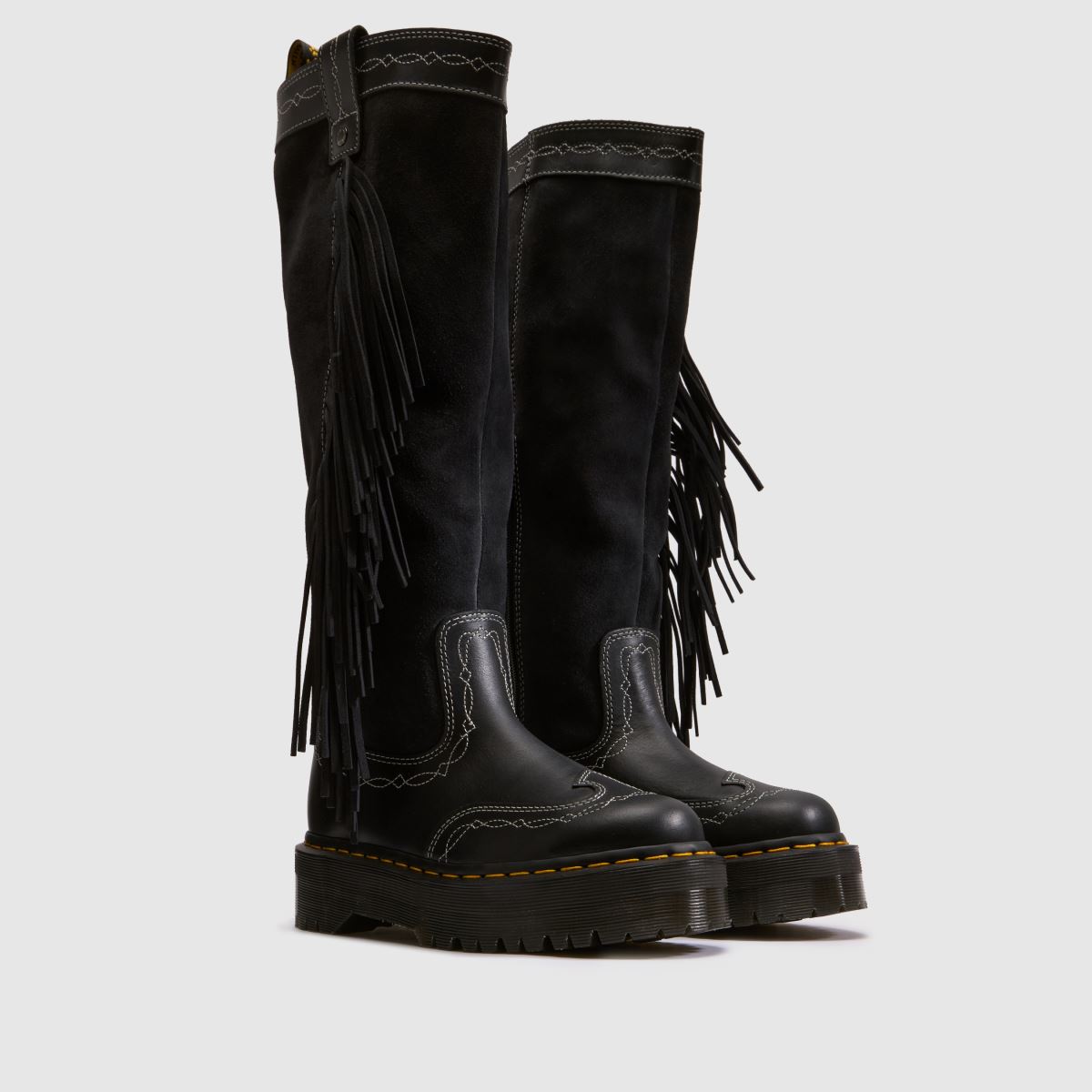 Dr Martens Fringe Hi Pull On in Black Dr Martens Fringe Hi Pull On 3