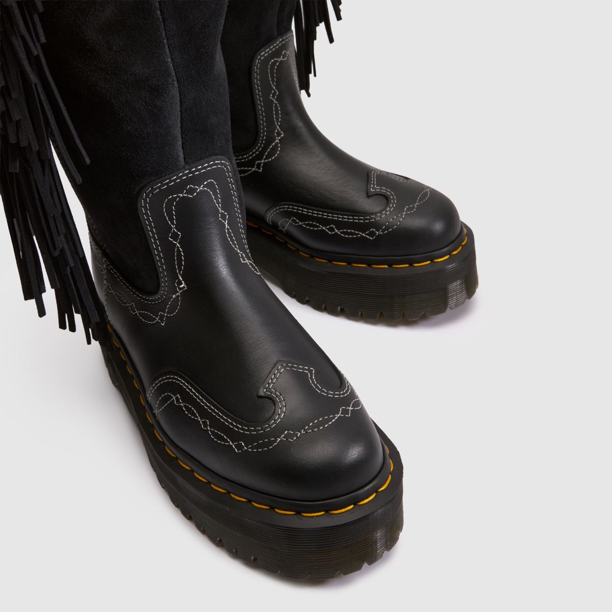 Dr Martens Fringe Hi Pull On in Black Dr Martens Fringe Hi Pull On 4