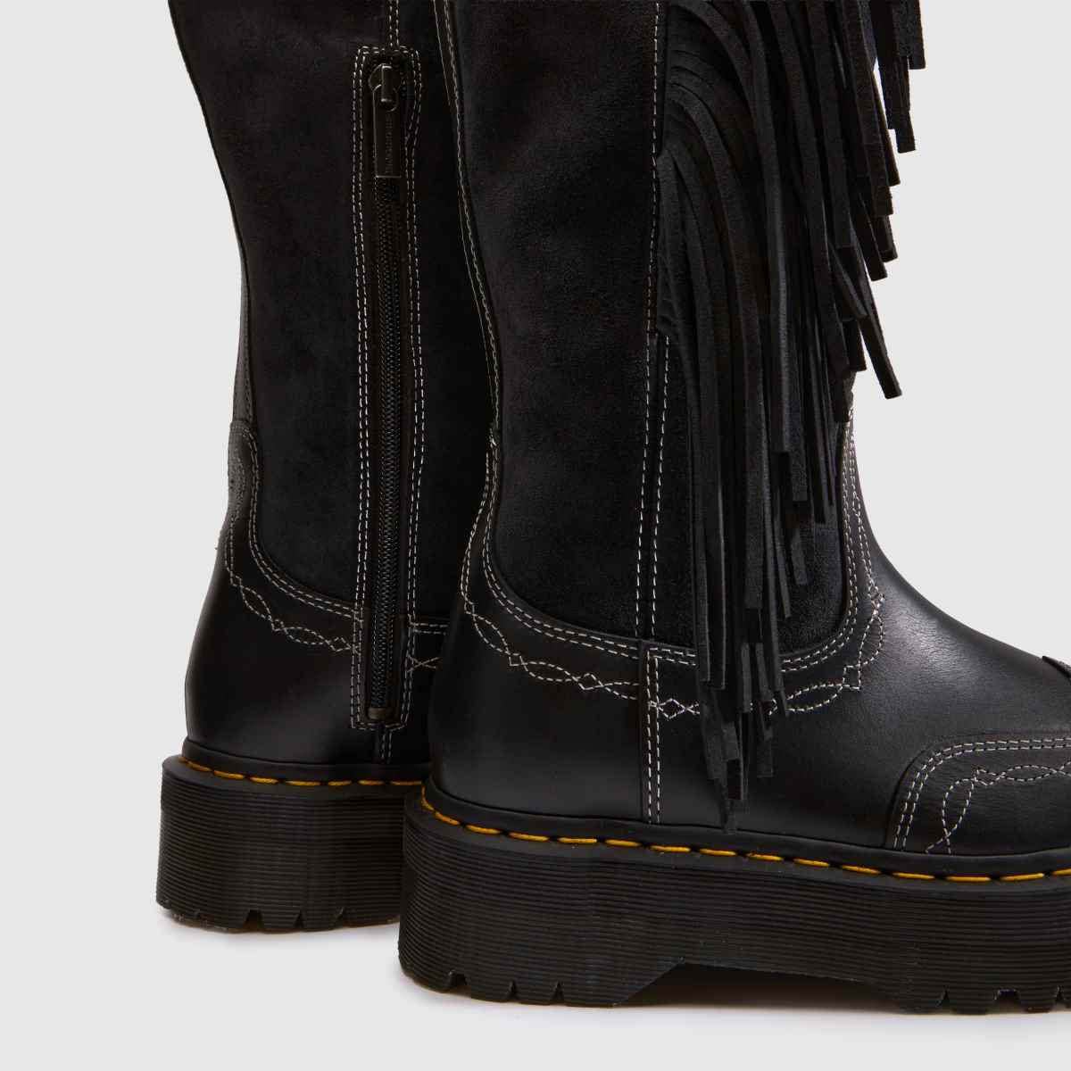 Dr Martens Fringe Hi Pull On in Black Dr Martens Fringe Hi Pull On 7