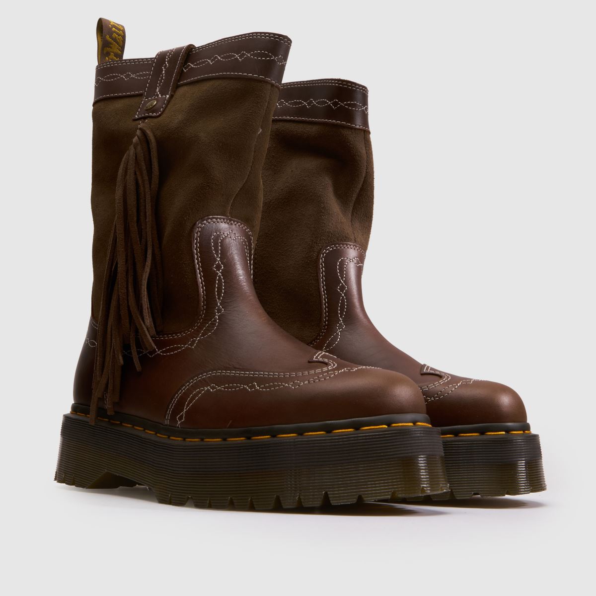 Dr Martens Fringe Mid Pull On in Brown Dr Martens Fringe Mid Pull On 3