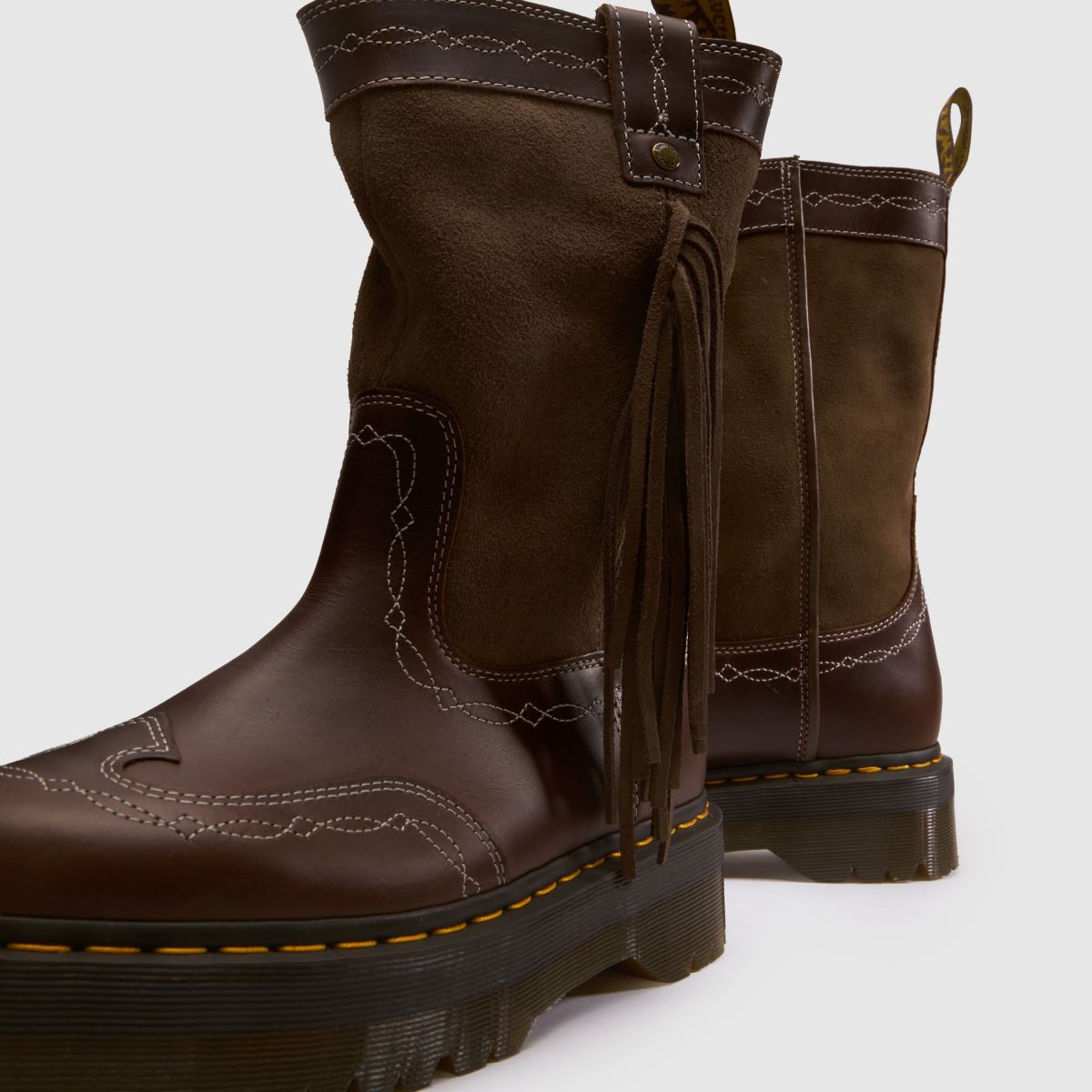 Dr Martens Fringe Mid Pull On in Brown Dr Martens Fringe Mid Pull On 7