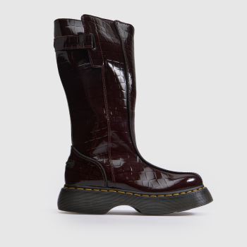 Dr Martens Burgundy Buzz Hi High Womens Boots