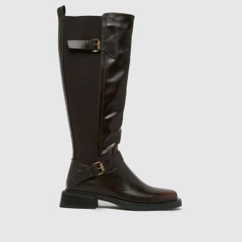 SIMMI Brown Dilly Knee High Riding Womens Boots