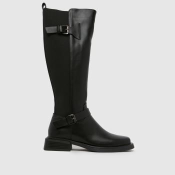 SIMMI Black Dilly Knee High Riding Womens Boots