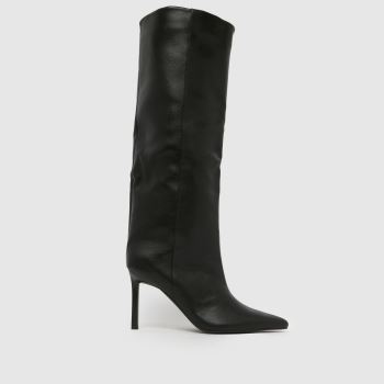 SIMMI Black Miguel Wide Knee High Womens Boots