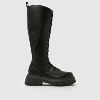 schuh Black Dolores Chunky Knee High Womens Boots