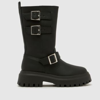schuh Schwarz Danbury Leather Biker Damen Boots