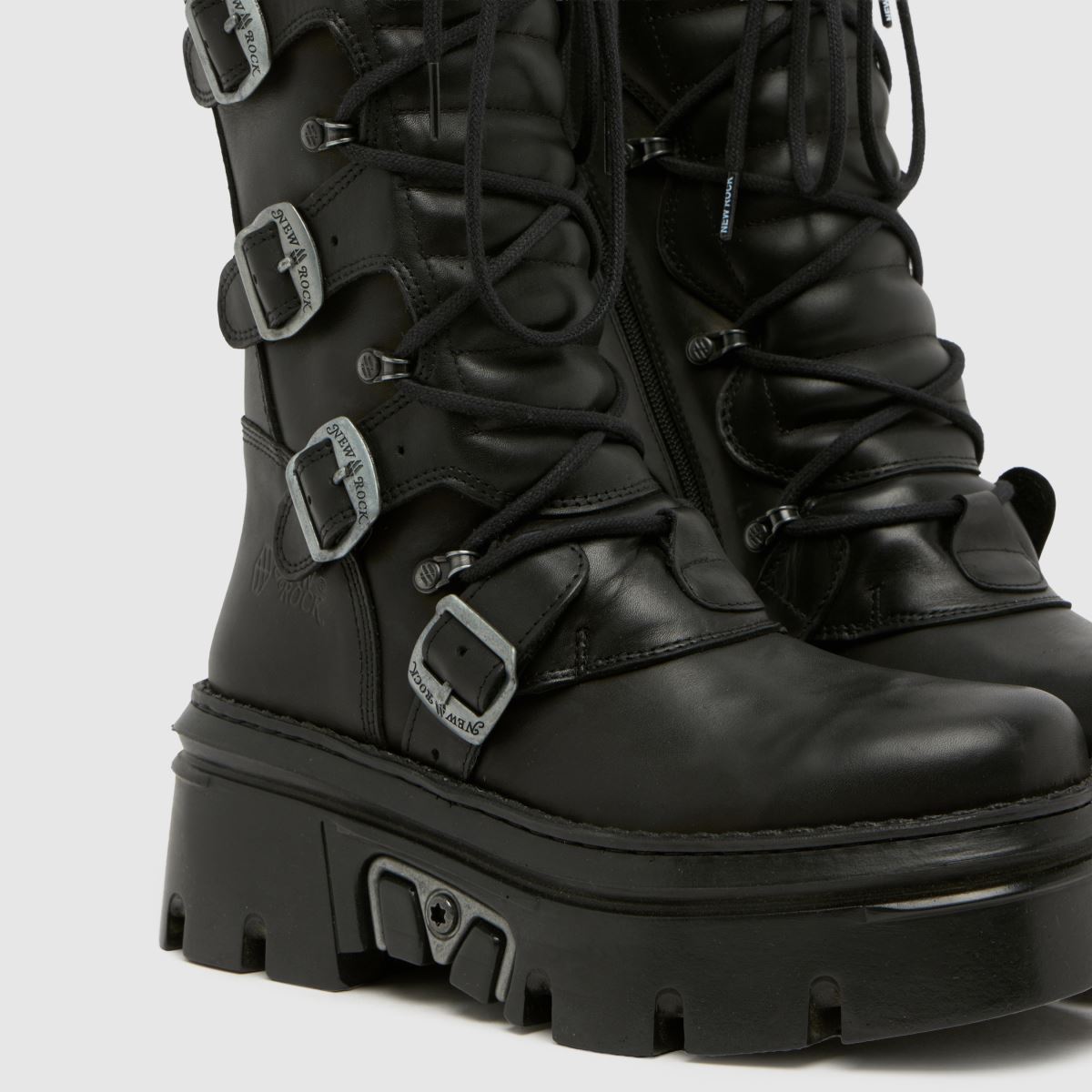 Womens Black NEW ROCK Venom Tall Boots | schuh