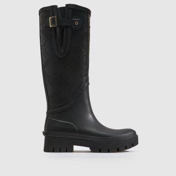 Barbour Schwarz Leighton Tall Welly Damen Boots