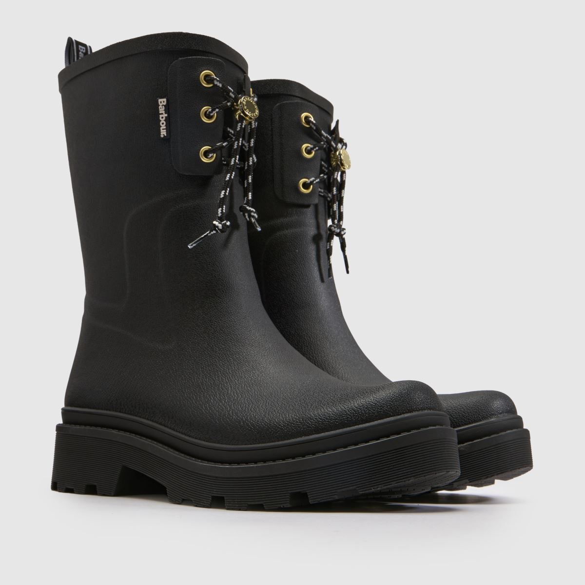 Barbour Devlin Mid Welly in Black Barbour Devlin Mid Welly 3