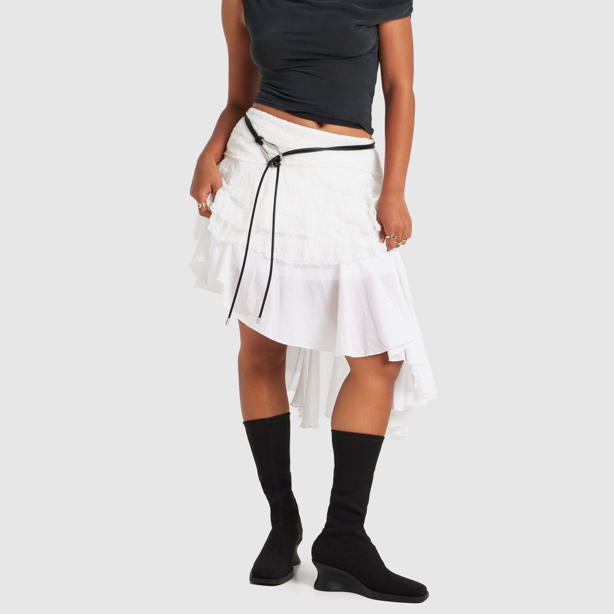 CAMPER Louise Wedge Sock Knee in Black CAMPER Louise Wedge Sock Knee 8